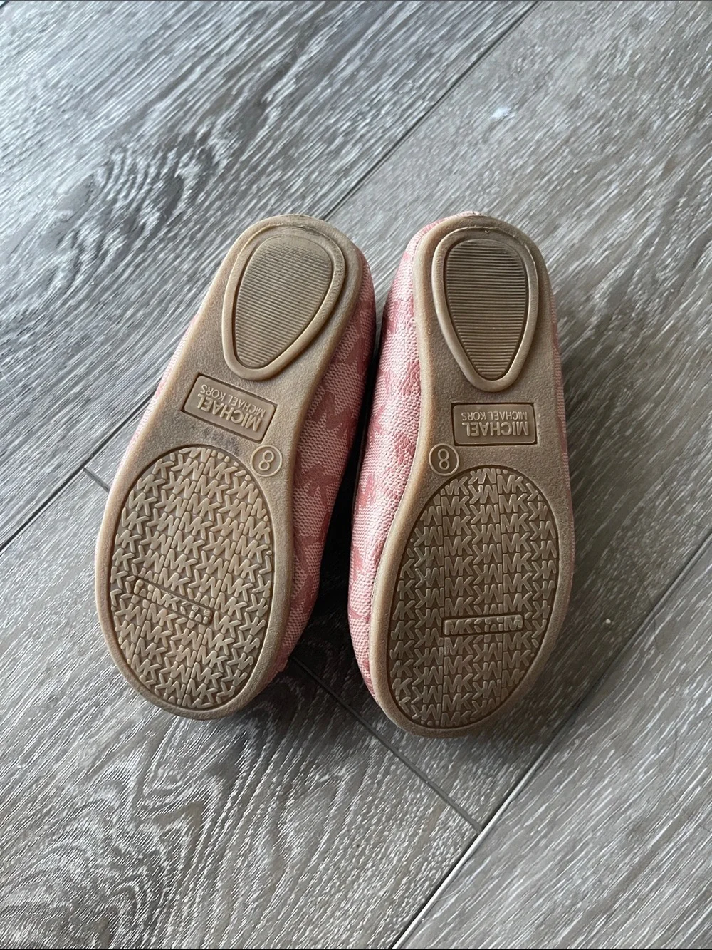 MICHAEL KORS Girls Pink Mary Jane Ballet Flats with Bow